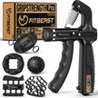 FitBeast Grip Strength Trainer, Hand Gripper Strengthener Kit - 6 Pack with Adjustable Resistance Forearm Strengthener, Forearm Exerciser and Massage Balls for Hand Therapy, Grip Training and Recovery 🍁 All In One Marketplace Canada