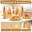 Homrelaxy 60Pcs Paper Bread Bags for Homemade Bread, Sourdough Bag with Window, 13.7 x 8.3 x 3.5 Inch Large Brown Kraft Bakery Bags for Storing Loaves & Snacks, Includes 70 Sealing Stickers 🍁 All In One Marketplace Canada