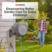 GARDENA 20505-80, 100 Foot Wall Mounted Retractable Reel with Hose Guide, Automatic retraction for Easy Watering,1/2