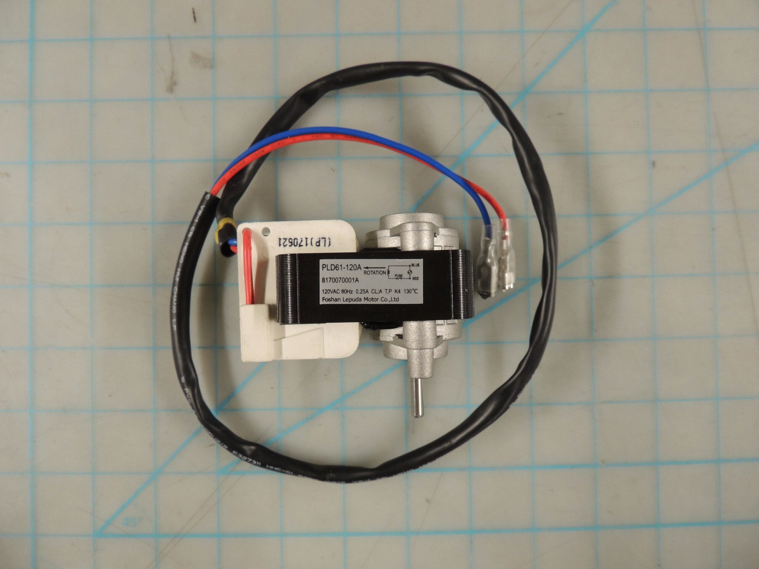 Pièce détachée pour moteur de pulvérisation de réfrigérateur Danby 17007000