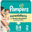 Pampers Swaddlers Diapers, Size 2 (10-22 lbs), 84 Count, Absorbent, Keeps Baby Dry and Comfortable, Skin Safe Disposable Baby Diaper 🍁 All In One Marketplace Canada