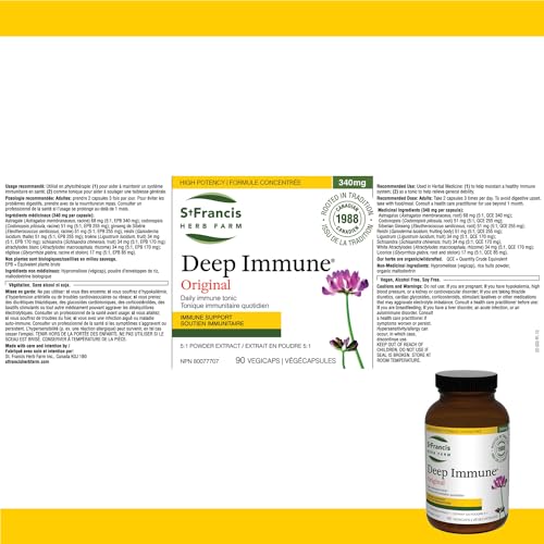 St. Francis Herb Farm - Deep Immune (5:1 Powder Extract) (90caps)