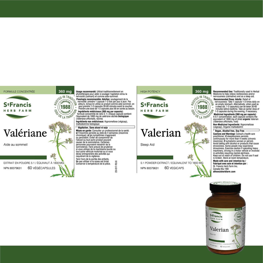 St. Francis Herb Farm - Valerian Capsules (60caps)