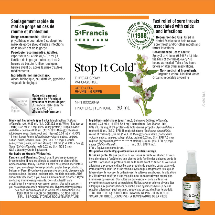 St. Francis Herb Farm - Throat Spray (30ml)