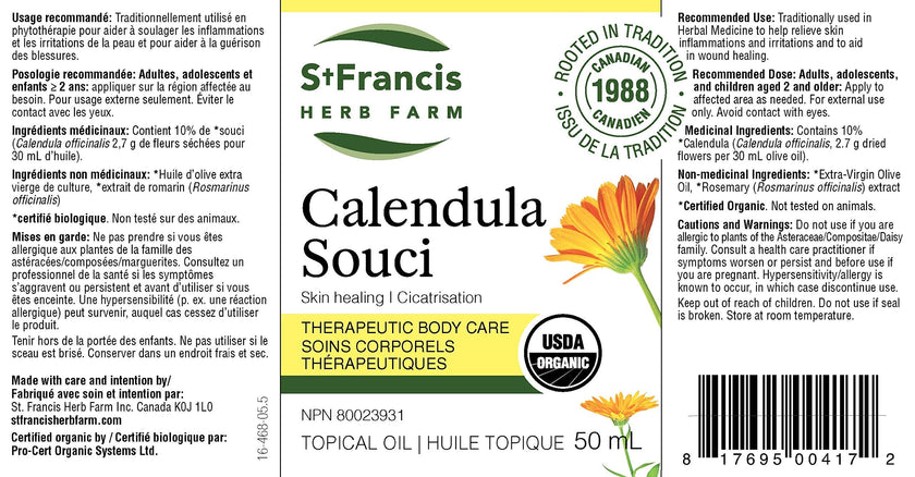 St. Francis Herb Farm - Calendula Oil (50ml)