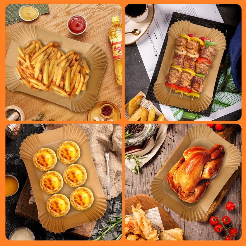 200PCS Air Fryer Liners for Ninja: Higher Non-Stick Disposable Parchment Paper Liner for Ninja DZ201/DZ401 Dual Airfryer Baking - Food Grade Ninja Air Fryer Accessories - Rectangle 8.6 x 5.5 inch 🍁 All In One Marketplace Canada