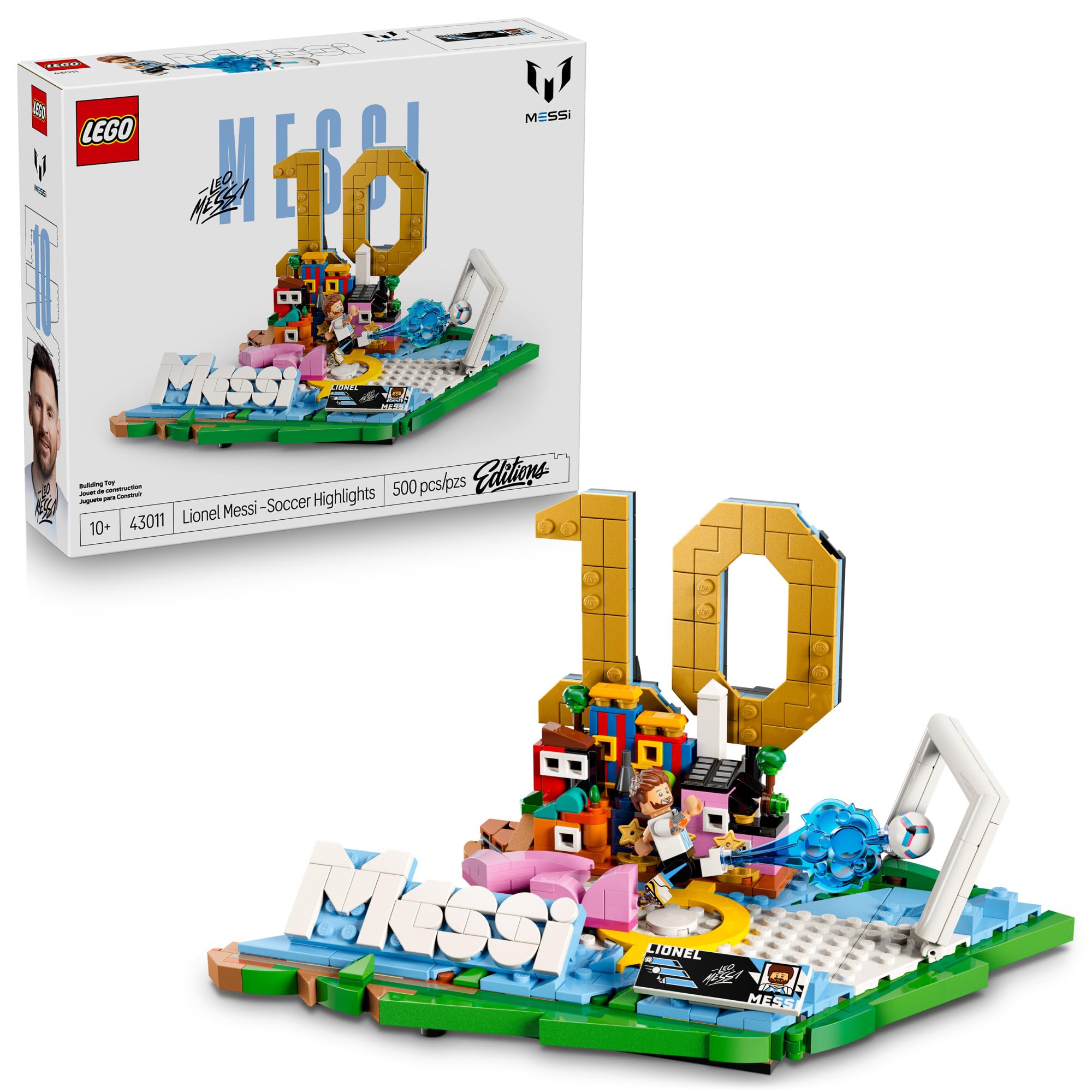 LEGO Editions Lionel Messi – Soccer Highlights - Building Set for Boys & Girls, Ages 10+ - Collectible Soccer Gift with Plaque - Kids Bedroom or Shelf Decor - 43011 🍁 All In One Marketplace Canada