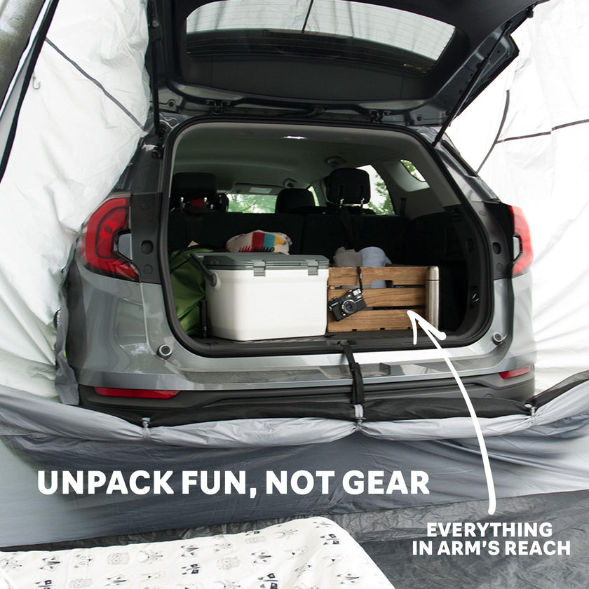 Napier Backroadz SUV Tent | 10' x 10' Vehicle Camping Tent | Fits All CUVs, SUVs, and Minivans | Sleeps 5 | Spacious, Durable, Easy Set-up | Gray/Green | Model 19100 🍁 All In One Marketplace Canada