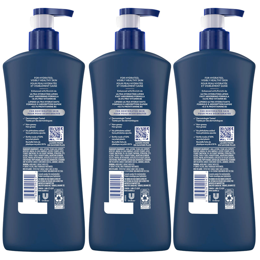 Vaseline Men 3 in 1 Body, Face & Hands Lotion 48 H Dry skin moisturizer, Fast Absorbing with Ultra hydrating lipids, 600 ml (3-pack) 🍁 All In One Marketplace Canada