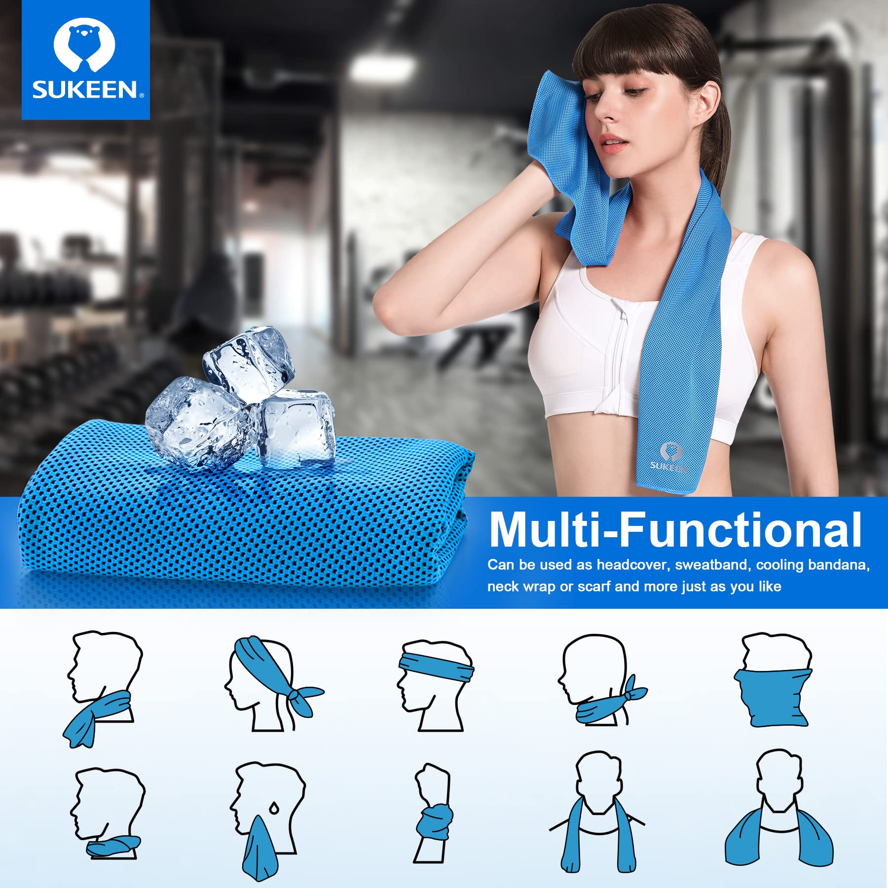 Sukeen [4 Pack] Cooling Towel (40