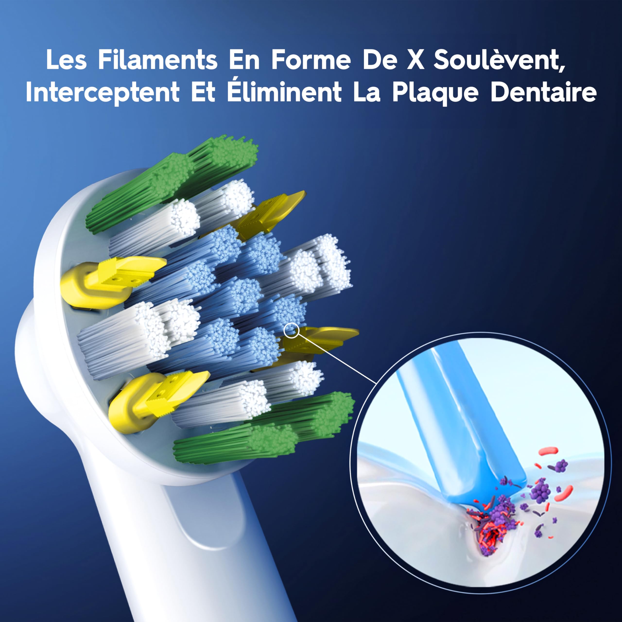 Oral-B FlossAction XFilaments Oral - B Electric Toothbrush Replacement Brush Heads Refill, White (5 Count) 🍁 All In One Marketplace Canada