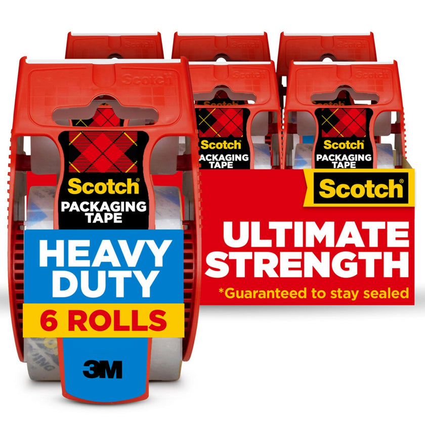 Scotch Heavy Duty Packaging Tape, 1.88 Inches x 800 Inches, 6 Rolls (142-6) 🍁 All In One Marketplace Canada
