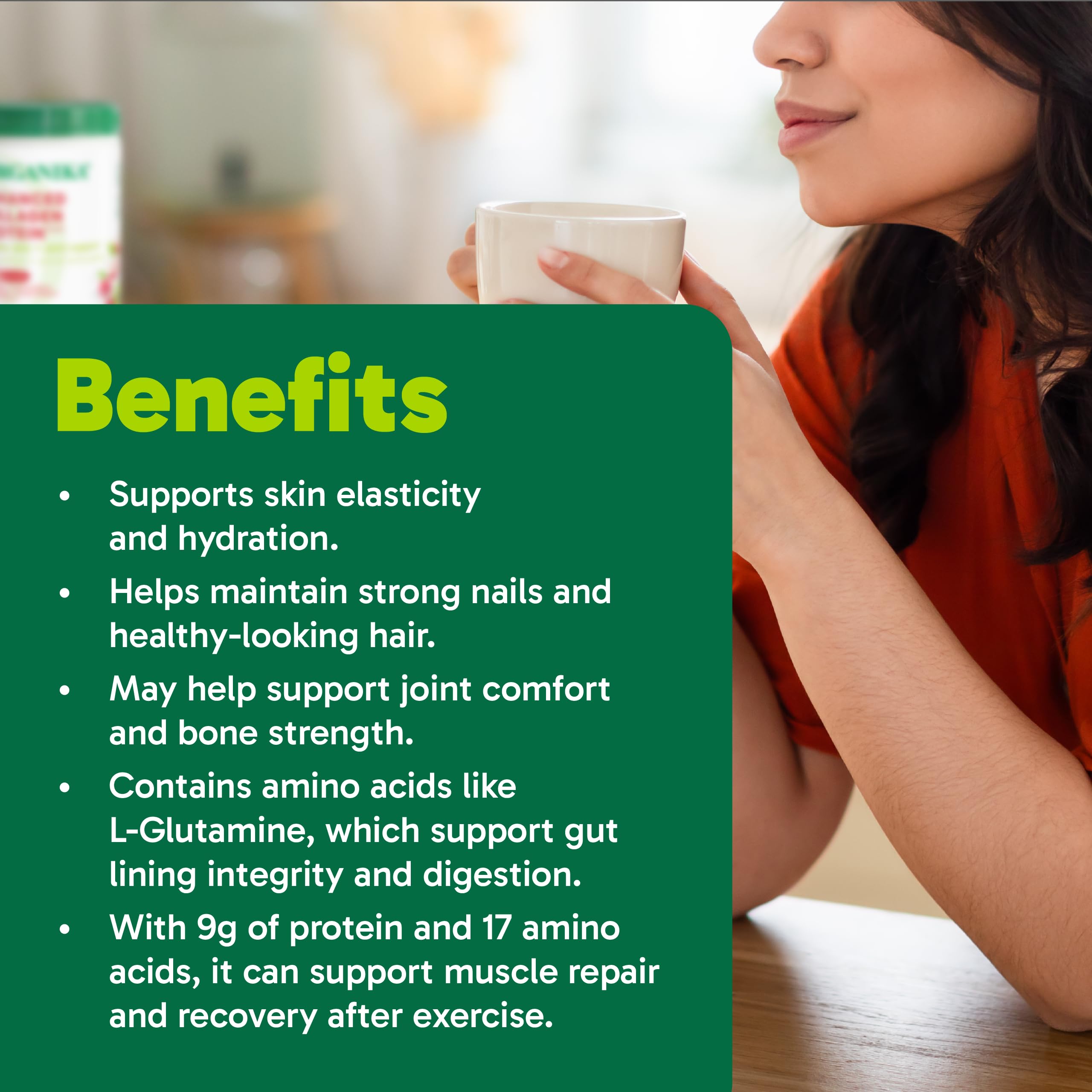 Organika Canadian-Made Enhanced Collagen Protein Powder- Lychee Flavour - Delicious flavour, High Protein Content - Hydrolyzed For Better Absorption – Grass-Fed, Non-GMO - 252g 🍁 All In One Marketplace Canada