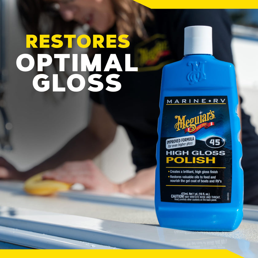 Meguiar's M4516 Marine/RV Polish & Gloss Enhancer -16 Oz Bottle 🍁 All In One Marketplace Canada