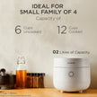 CUCKOO Rice Cooker 6 Cup Uncooked / 12 Cup Cooked, Modern Fuzzy Logic Rice Cooker Small with Delay Timer & Keep Warm Setting, Versatile Food Steamer for Cooking, Non-Stick Inner Pot, White (CR-0675FW) 🍁 All In One Marketplace Canada