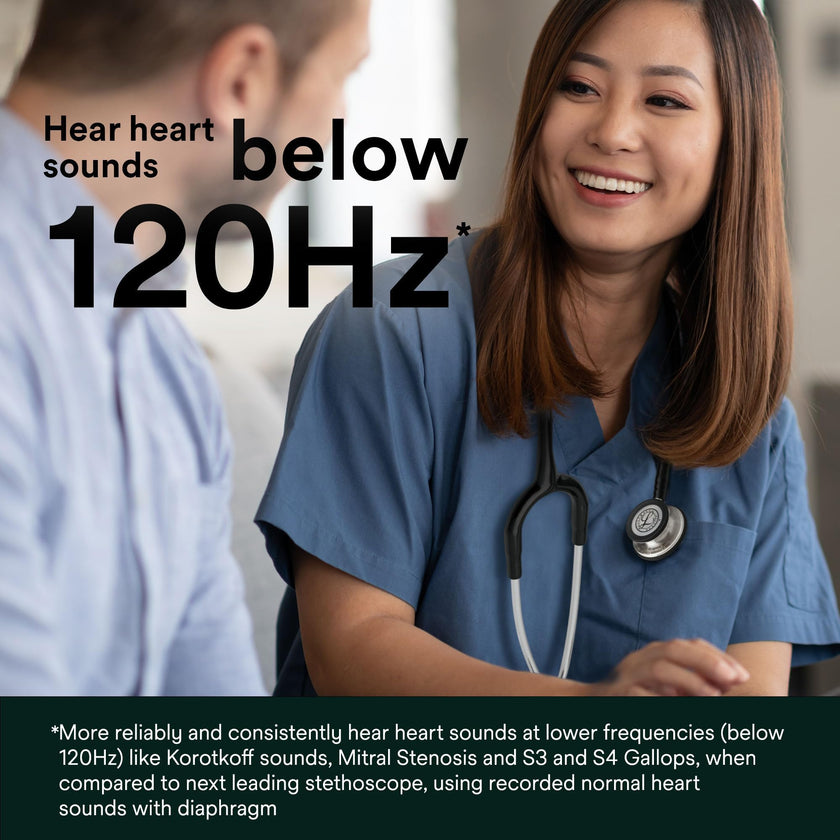 3M Littmann Classic III Monitoring Stethoscope, 5803, More Than 2X as Loud*, Weighs Less**, Stainless Steel Black-Finish Chestpiece, 69 cm (27