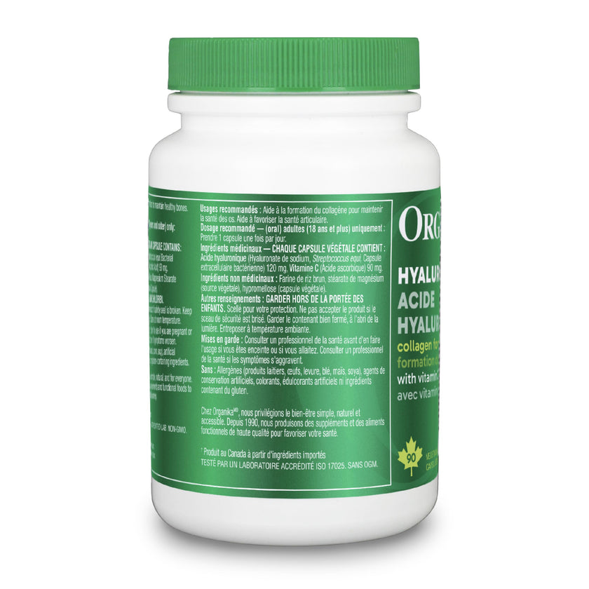 Organika Canadian-Made Hyaluronic Acid With Vitamin C 90 Vcaps 🍁 All In One Marketplace Canada