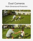 eufy Security Floodlight Camera E340 Wired, 360° Pan and Tilt, 24/7 Recording, Dual-Band Wi-Fi, 2,000 Lumens, Motion-Activated, Dual Camera, HomeBase 3 Compatible, Local Storage, No Monthly Fee 🍁 All In One Marketplace Canada