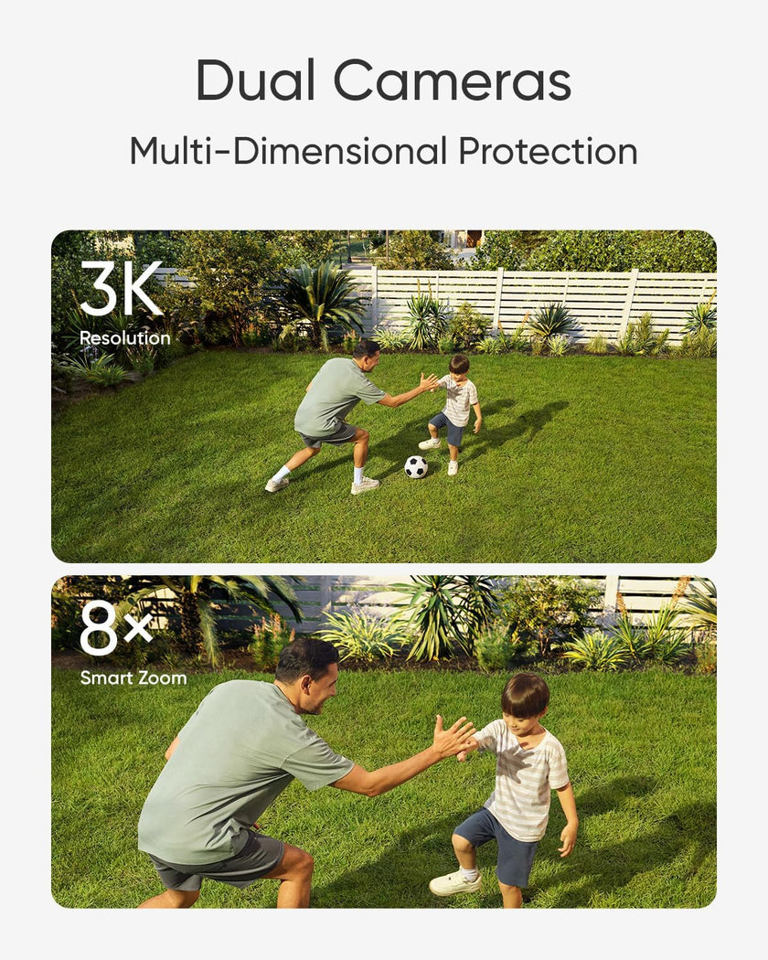 eufy Security Floodlight Camera E340 Wired, 360° Pan and Tilt, 24/7 Recording, Dual-Band Wi-Fi, 2,000 Lumens, Motion-Activated, Dual Camera, HomeBase 3 Compatible, Local Storage, No Monthly Fee 🍁 All In One Marketplace Canada