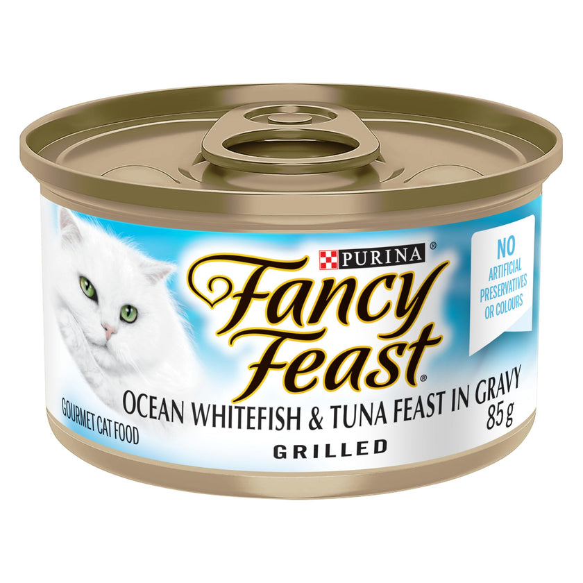 Fancy Feast Grilled Wet Cat Food, Whitefish & Tuna Feast in Gravy - 85 g Can (24 Pack) 🍁 All In One Marketplace Canada