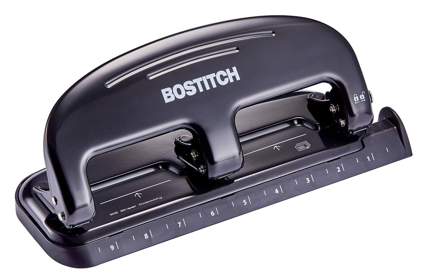 Bostitch Office EZ Squeeze 20 Sheet Standard 3 Hole Punch, Metal Construction, Silver/Black (HP20) 🍁 All In One Marketplace Canada