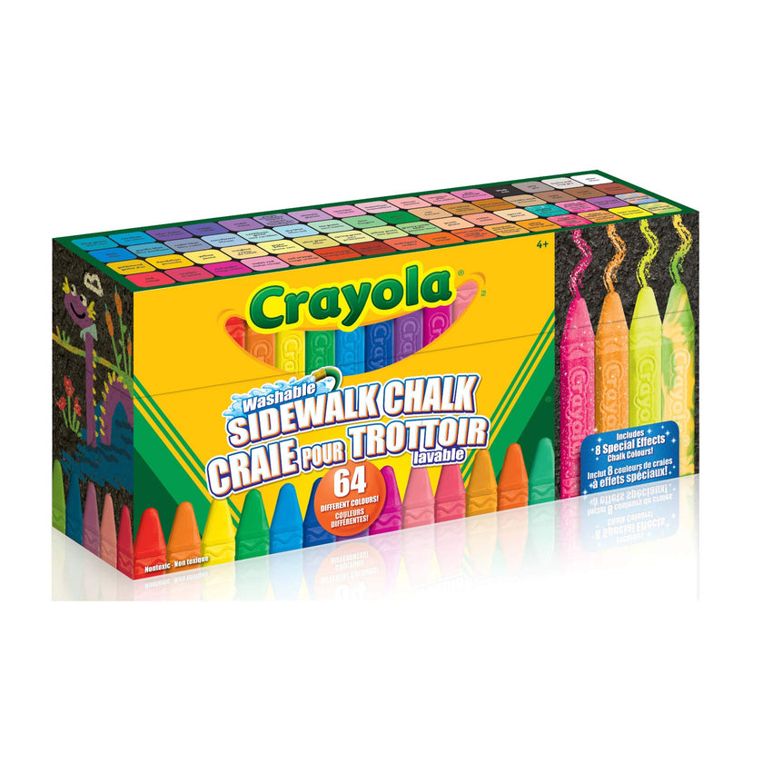 Crayola Ultimate Washable Chalk Collection (64ct), Bulk Outdoor Sidewalk Chalk for Kids, Outdoor Activities & Spring Crafts, Gifts for Kids 🍁 All In One Marketplace Canada
