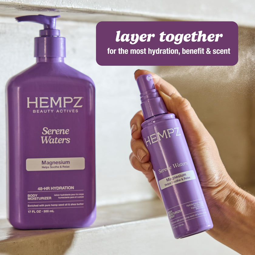 Hempz Magnesium Body Lotion, Serene Waters Moisturizer, Soothing and Hydrating with Arnica, 17 fl.oz. 🍁 All In One Marketplace Canada