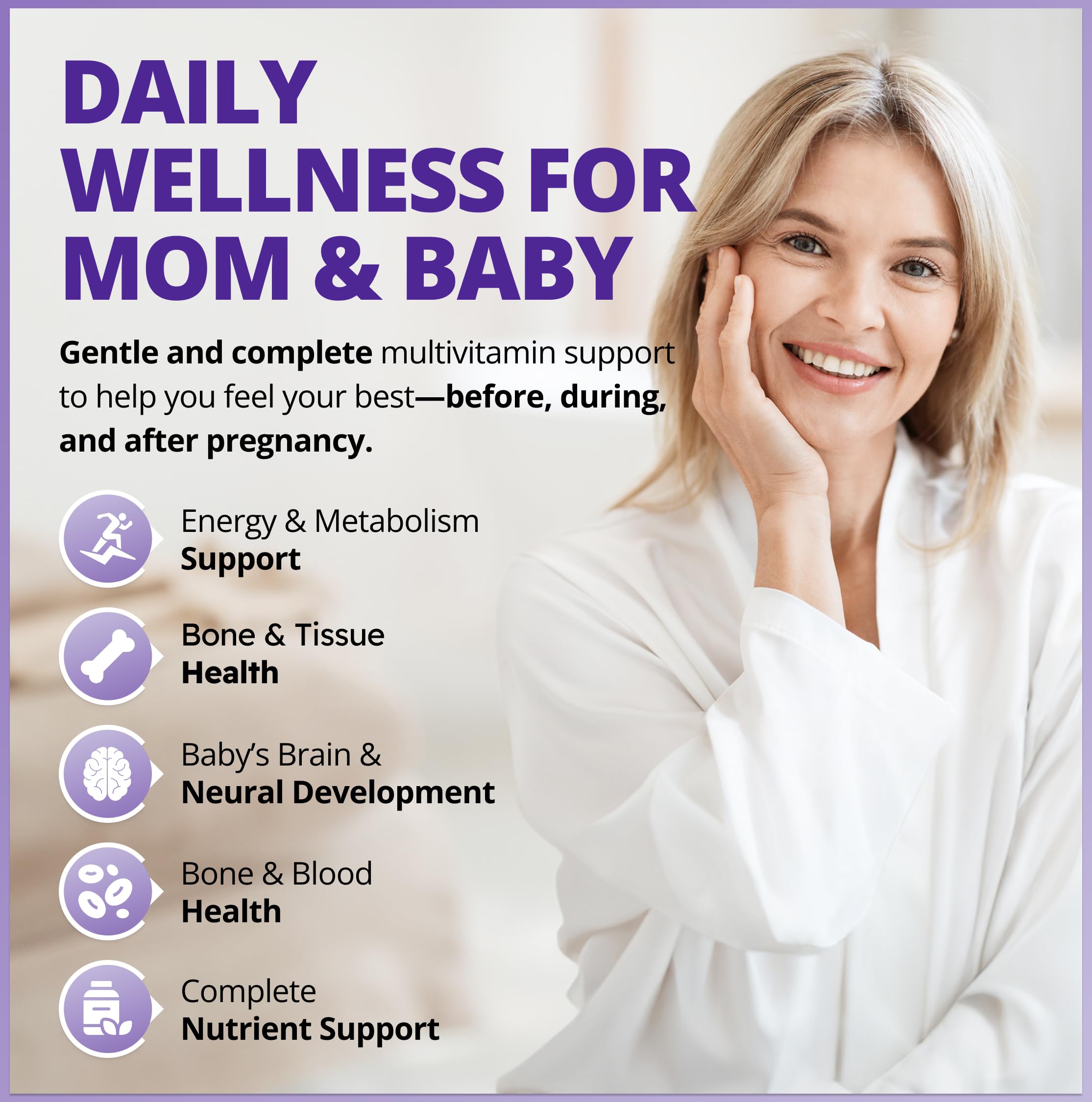 CanPrev Prenatal Multi 120 Caps 30-Day Supply - Prenatal Vitamins with Folic Acid for Pregnancy & Breastfeeding, Women's Prenatal Multivitamin & Mineral, 1000 mcg Active Folate - Non-GMO & Gluten-Free 🍁 All In One Marketplace Canada