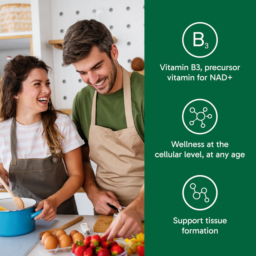 Organika Canadian-Made NAD+ Booster - NRC - for Energy Metabolism, Healthy Aging, Vitamin B3, and Cellular Health - 60vcaps, 60 Day Supply 🍁 All In One Marketplace Canada