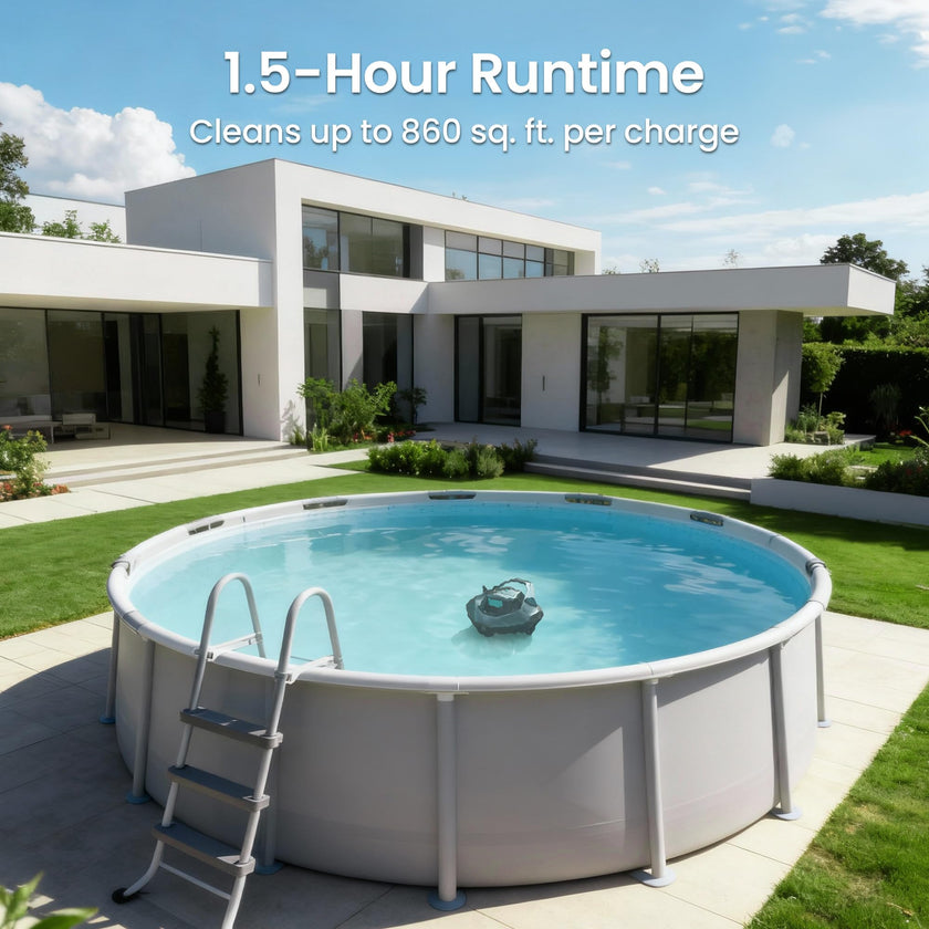 AIPER Seagull SE Cordless Robotic Pool Cleaner, Pool Vacuum Lasts 90 Mins, LED Indicator, Self-Parking, for Flat Above-Ground Pools up to 33 Feet - Gray 🍁 All In One Marketplace Canada