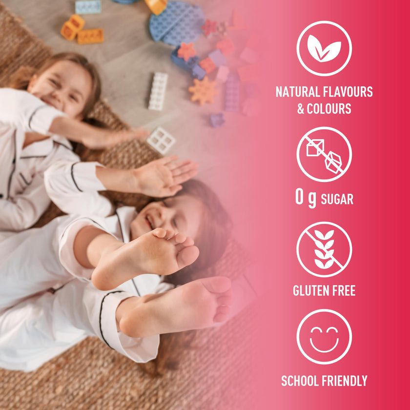 Organika Kids Electrolytes Powder Sticks - Sugar-Free Hydration + Immune support with 100% of daily Vitamin C, Minerals and Prebiotic Fibre | Raspberry Rush Flavour - 3.5g x 20 sachets 🍁 All In One Marketplace Canada