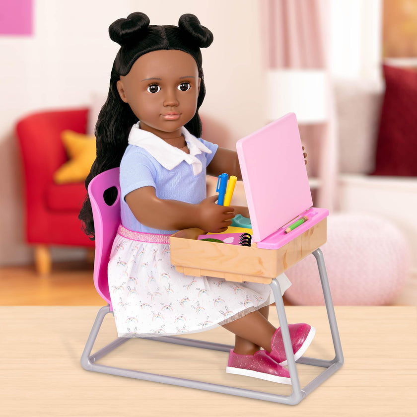 Our Generation Student Desk Set for 18-Inch Dolls, Flying Colors, Deluxe 🍁 All In One Marketplace Canada