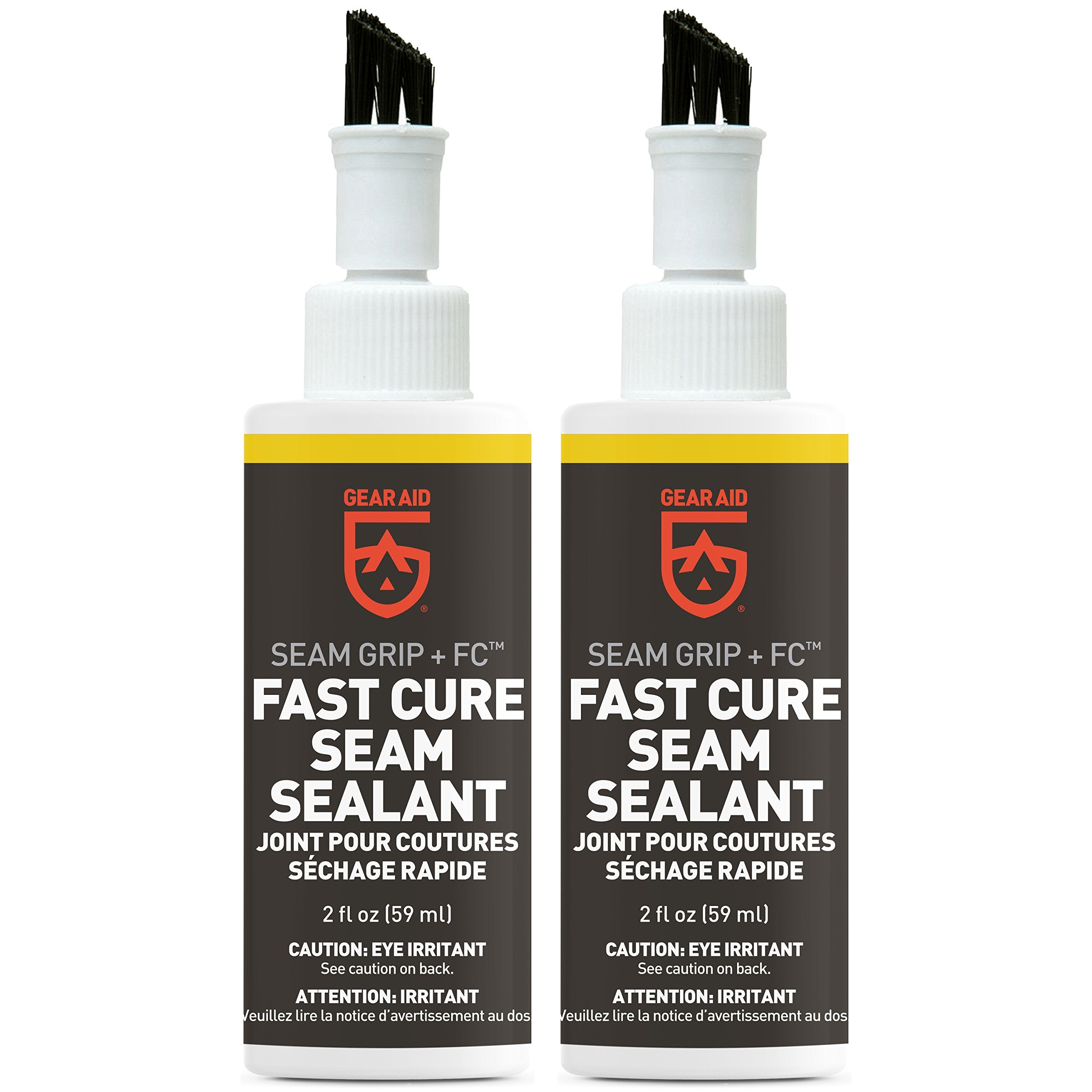 GEAR AID Seam Grip FC Fast Cure Sealant for Sealing Seams on Tents, Rainflies, Shelters, Awnings, Tarps and Pop-ups Made of Nylon, Vinyl, Clear, 2 fl oz, 2 Pack 🍁 All In One Marketplace Canada