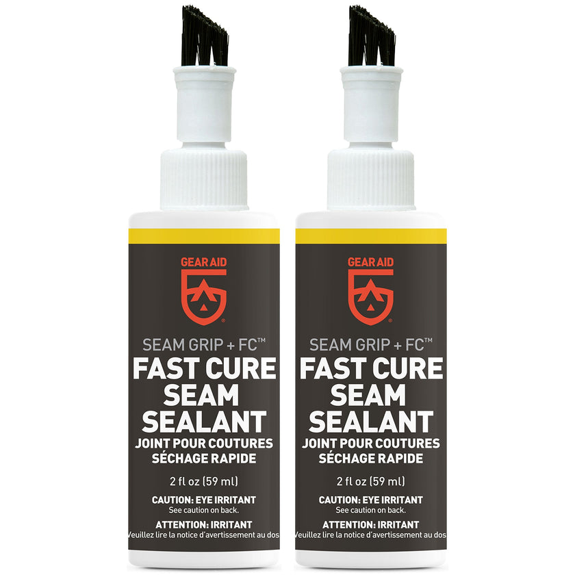 GEAR AID Seam Grip FC Fast Cure Sealant for Sealing Seams on Tents, Rainflies, Shelters, Awnings, Tarps and Pop-ups Made of Nylon, Vinyl, Clear, 2 fl oz, 2 Pack 🍁 All In One Marketplace Canada
