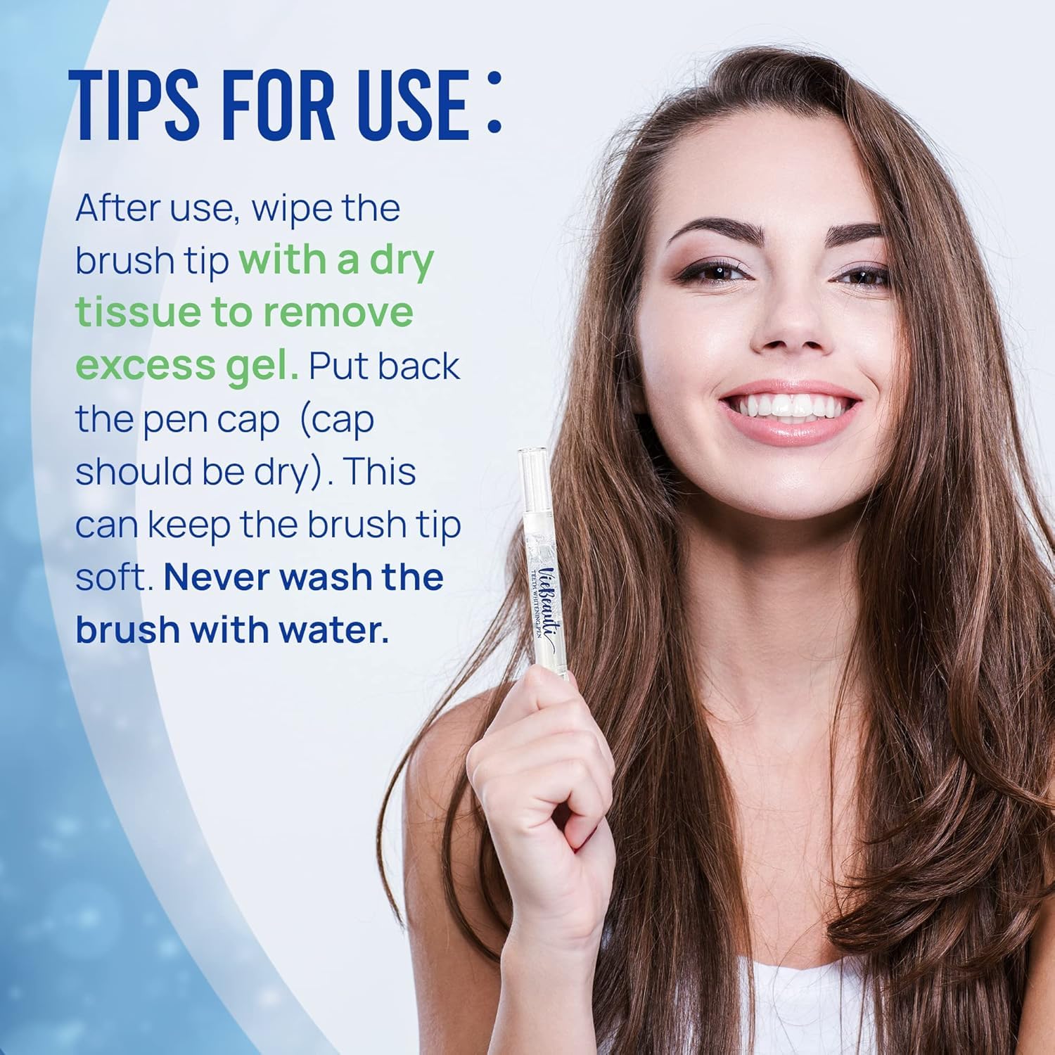VieBeauti Teeth Whitening Pen Gel: 30+ Uses - Teeth whitening Gel with Professional Formulation and Ingredients, No Sensitivity, Travel-Friendly, Beautiful White Smile Mint 🍁 All In One Marketplace Canada