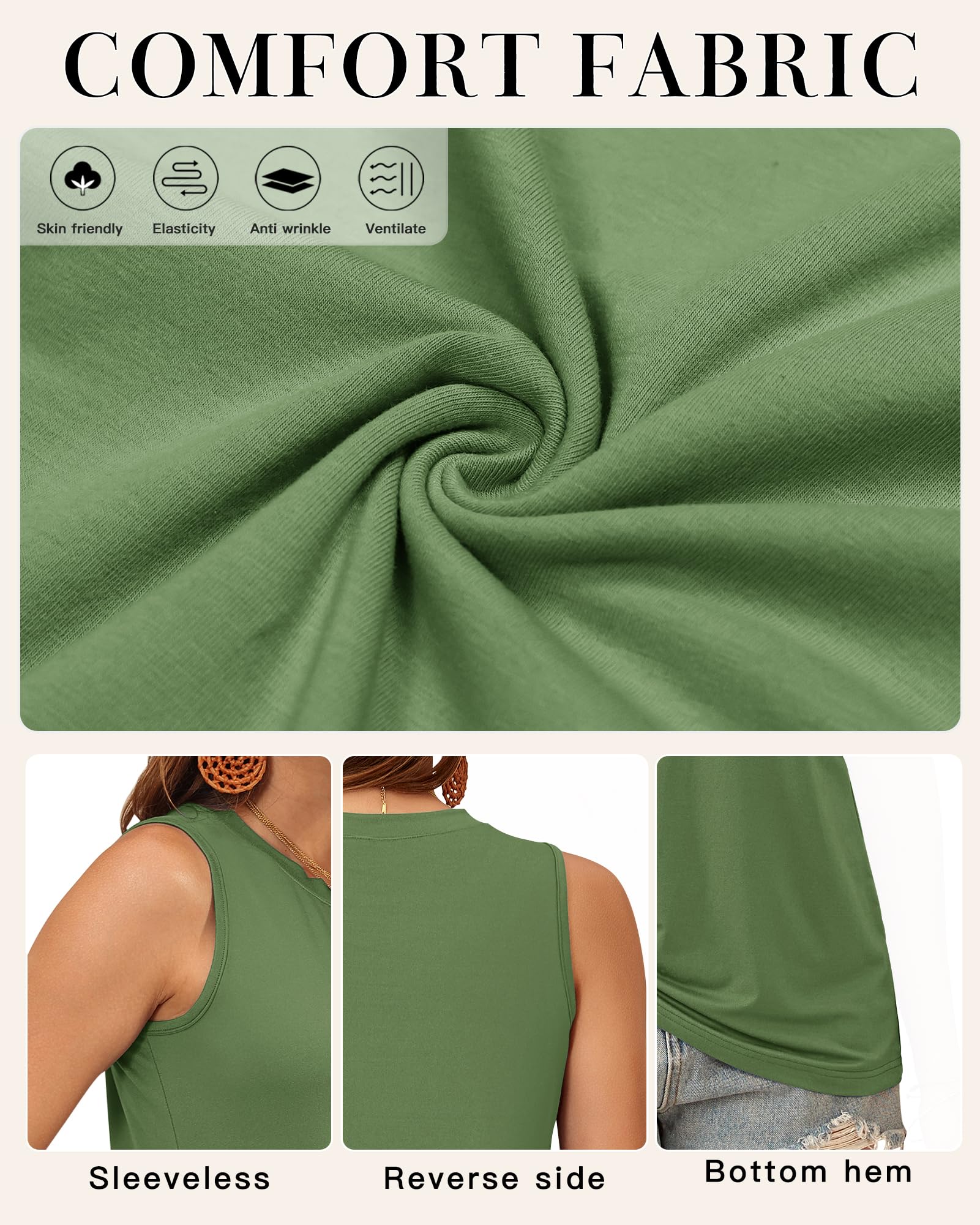 WNEEDU Womens Summer Tank Tops Sleeveless Crewneck Loose Fit Basic Cami 2026 New Casual Shirt Black L 🍁 All In One Marketplace Canada