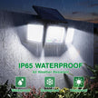 Solar Motion Sensor Light Outdoor, 2500LM 286 LED Solar Outdoor Lights with Power Display & Mode Indicators - 6500K Adjustable 3-Head Flood Light, IP65 Waterproof for Garden, Garage, Yard - 2 Pack 🍁 All In One Marketplace Canada