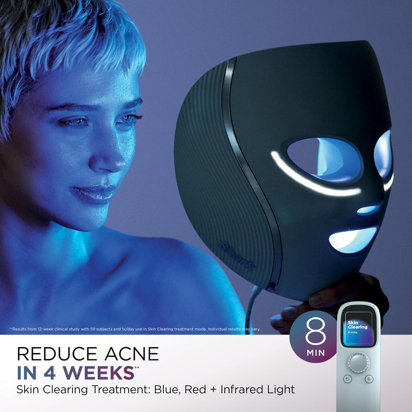 Shark CryoGlow LED Face Mask with Under-Eye Cooling, Anti-Ageing & Blemish Repair, Red & Blue LED, Infrared Light Therapy, USB-C, Remote Control, Storage Bag, FW312C (Canadian Version) 🍁 All In One Marketplace Canada