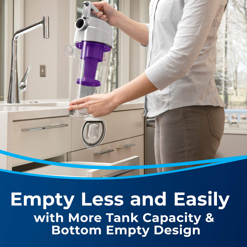 BISSELL AeroSwift Turbo Compact Upright Vacuum Cleaner, Cyclonic Dirt Separation, Built-in Lifetime Filter, TurboBrush Tool, Extension Wand, Bottom-Empty Tank, Lightweight Design, 1808B 🍁 All In One Marketplace Canada