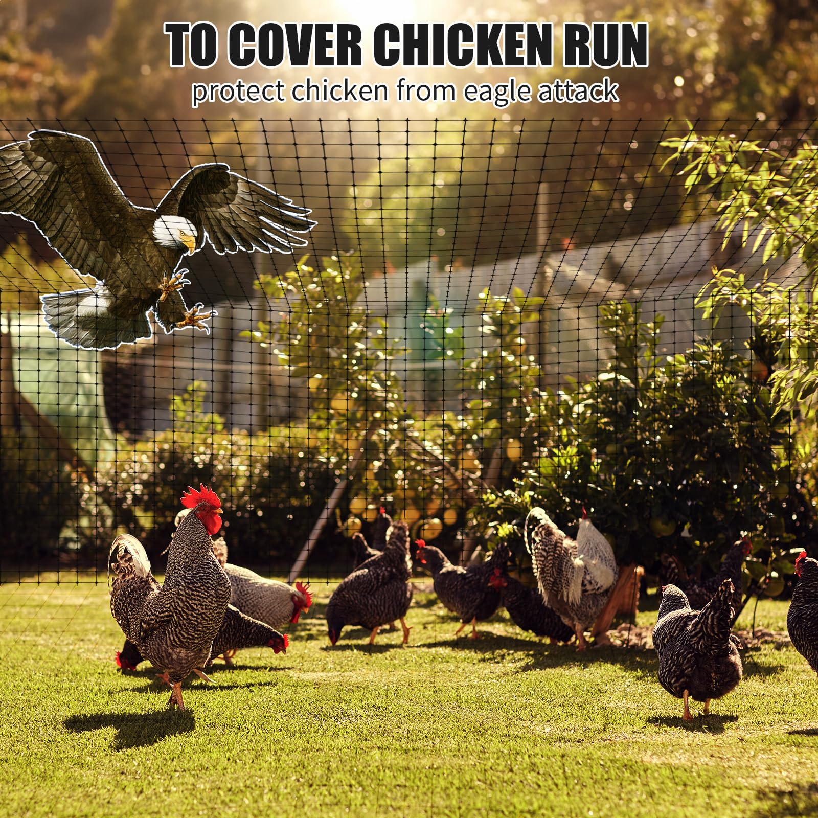 Bird Netting for Garden 7 x 100 Feet, Black Garden Protection Netting Heavy Duty Wire Mesh Net Barrier, Protect Plants Fruits Trees from Rodents Birds Deer Poultry Reusable Animal Fencing (1) 🍁 All In One Marketplace Canada