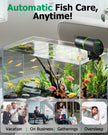 Papettly Automatic Fish Feeder for Aquarium - Battery Operated Auto Fish Food Dispenser for Fish Tank, 200ml Auto Timer Aquarium Tank Turtle Feeder, with 2 AAA Batteries and Fish Feeder Ring 🍁 All In One Marketplace Canada