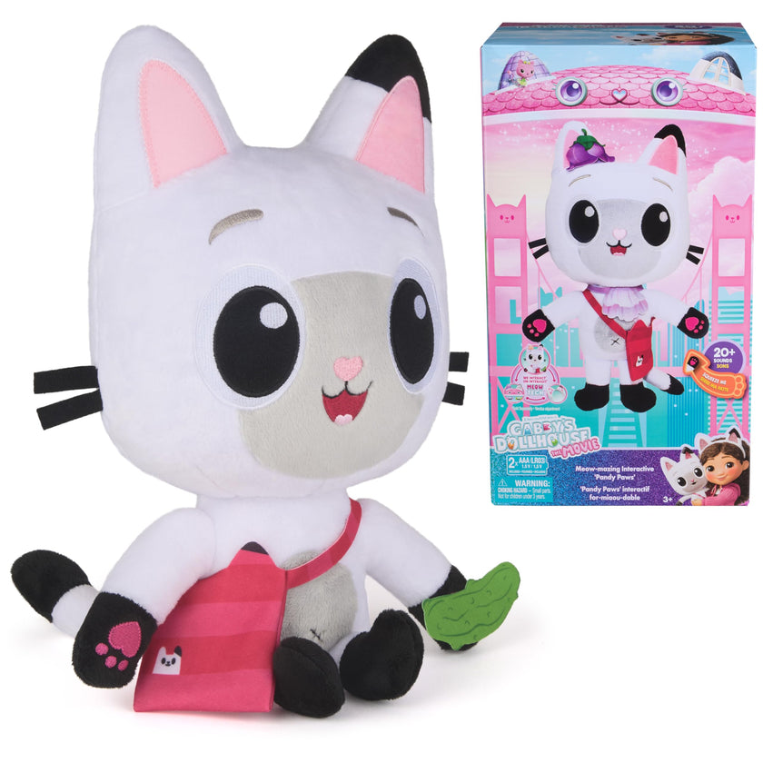 Gabby's Dollhouse: The Movie, Meow-Mazing Interactive Pandy Paws Plush Toy with 3 Accessories & Removable Bag, Kids Toys for Girls & Boys Ages 3 and Up 🍁 All In One Marketplace Canada