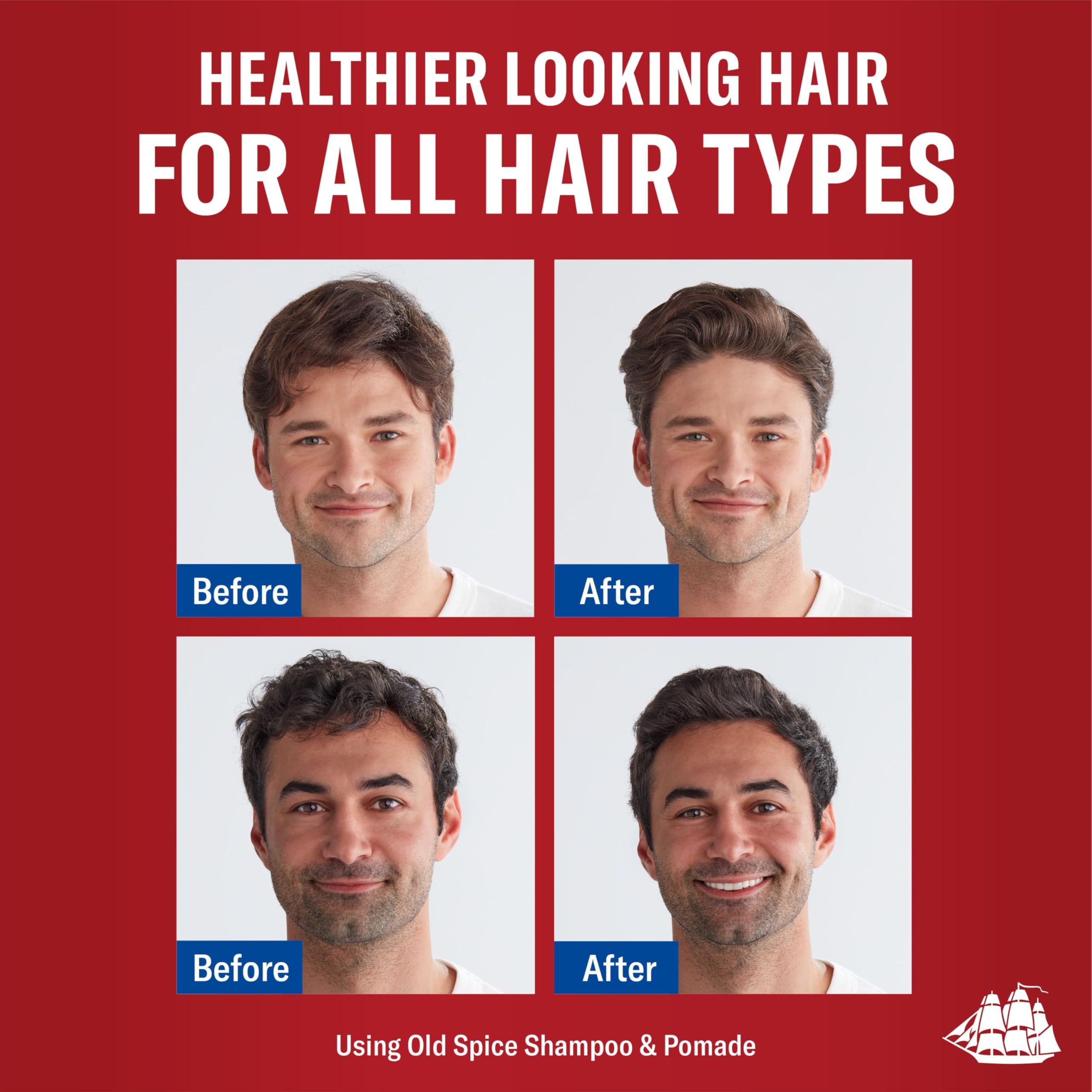 Old Spice Hair Styling Pomade for Men, Medium Hold No Shine, 126 g Total (2 Count of 63 g Each) 🍁 All In One Marketplace Canada