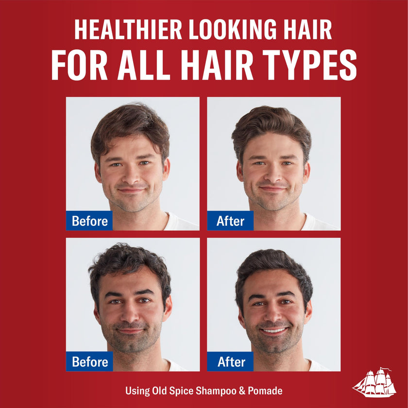 Old Spice Hair Styling Pomade for Men, Medium Hold No Shine, 126 g Total (2 Count of 63 g Each) 🍁 All In One Marketplace Canada