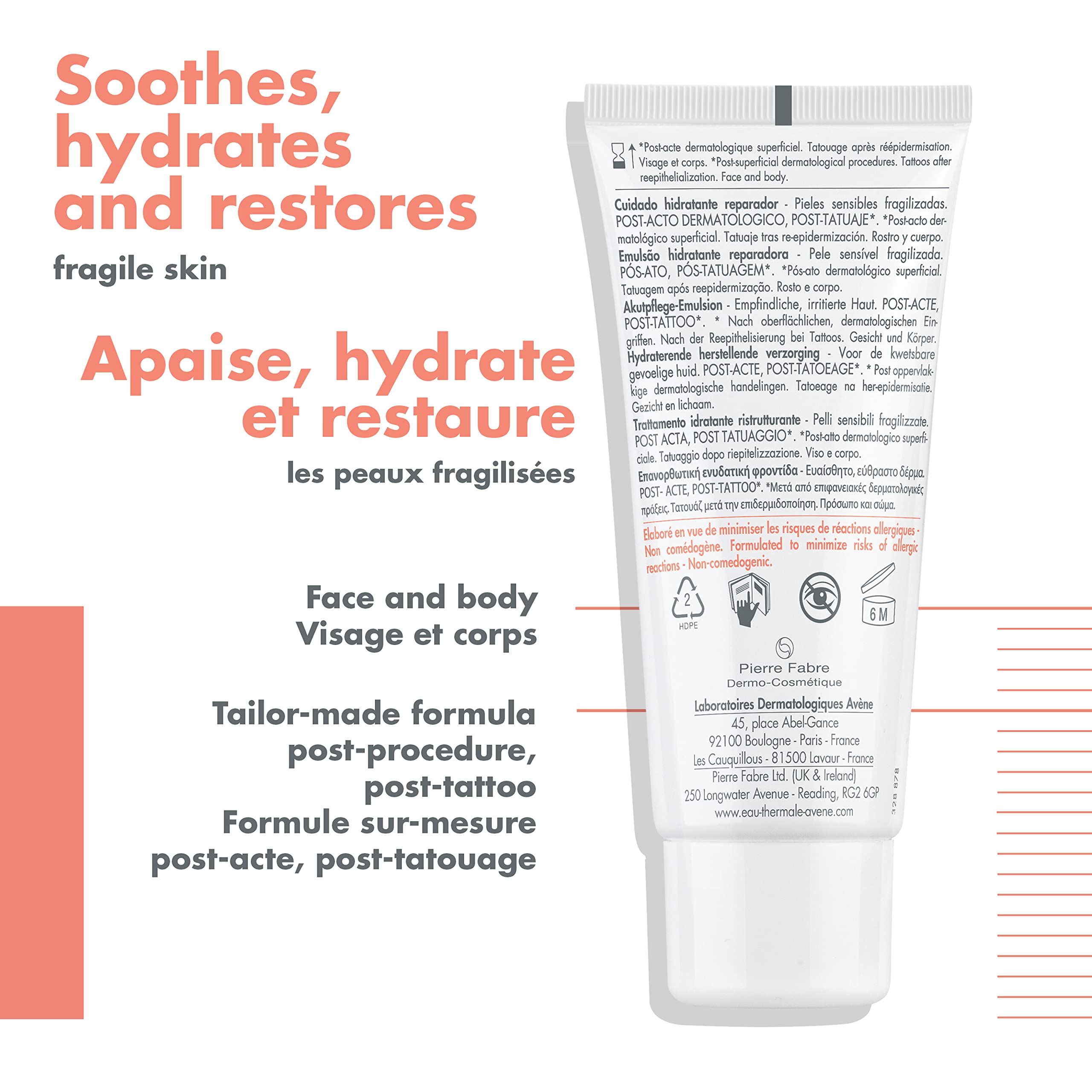 Eau Thermale Avene Cicalfate+ Hydrating Skin Recovery Emulsion, Superficial Dermatological Post-Procedure Skin Restore Emulsion Moisturizer, 40 ml 🍁 All In One Marketplace Canada