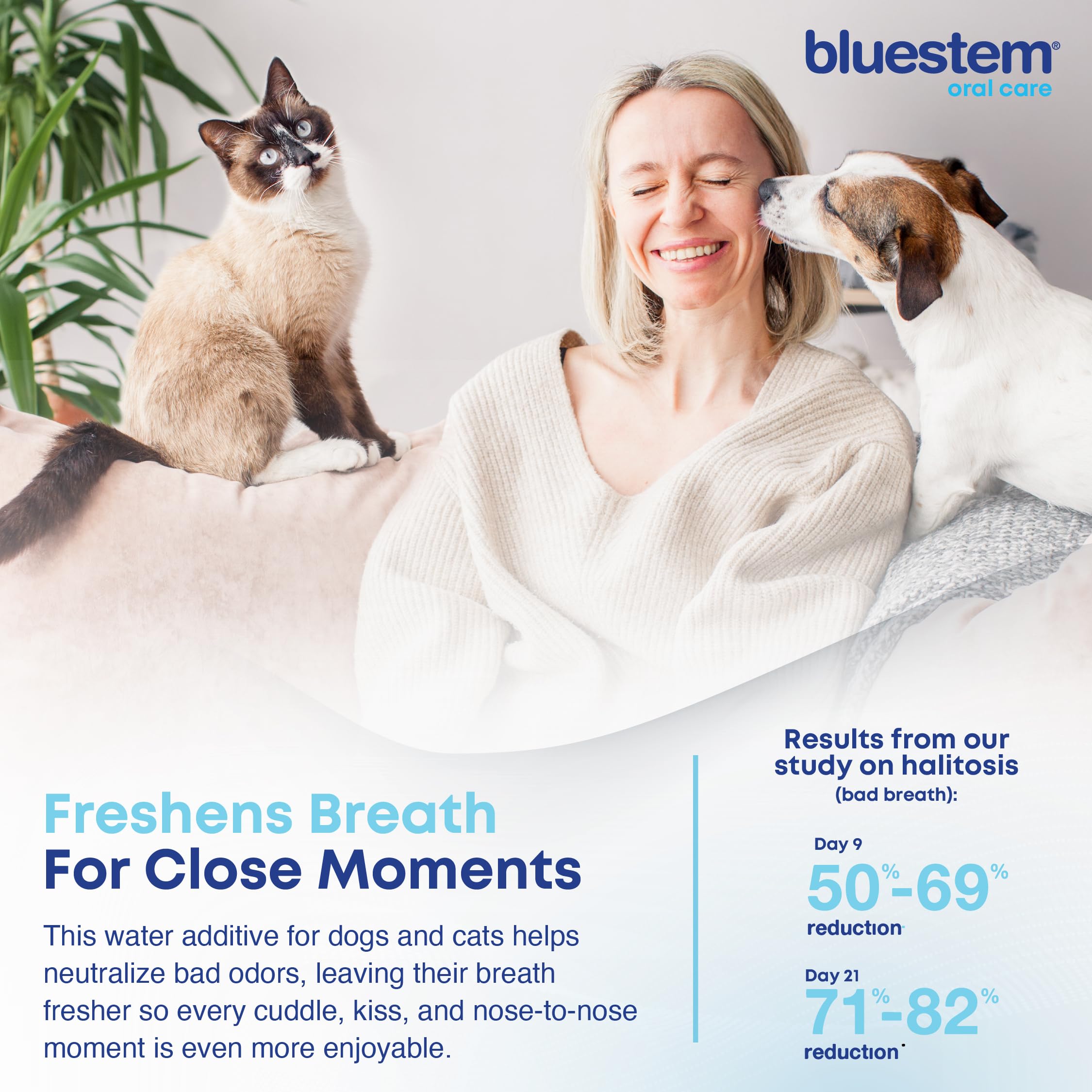 bluestem Dental Care Water Additive for Dogs & Cats – No Brushing Daily Teeth Cleaner – Pet Oral Rinse to Freshen Breath & Help Reduce Plaque – Flavorful & Easy Oral Hygiene (500 ml, Original) 🍁 All In One Marketplace Canada