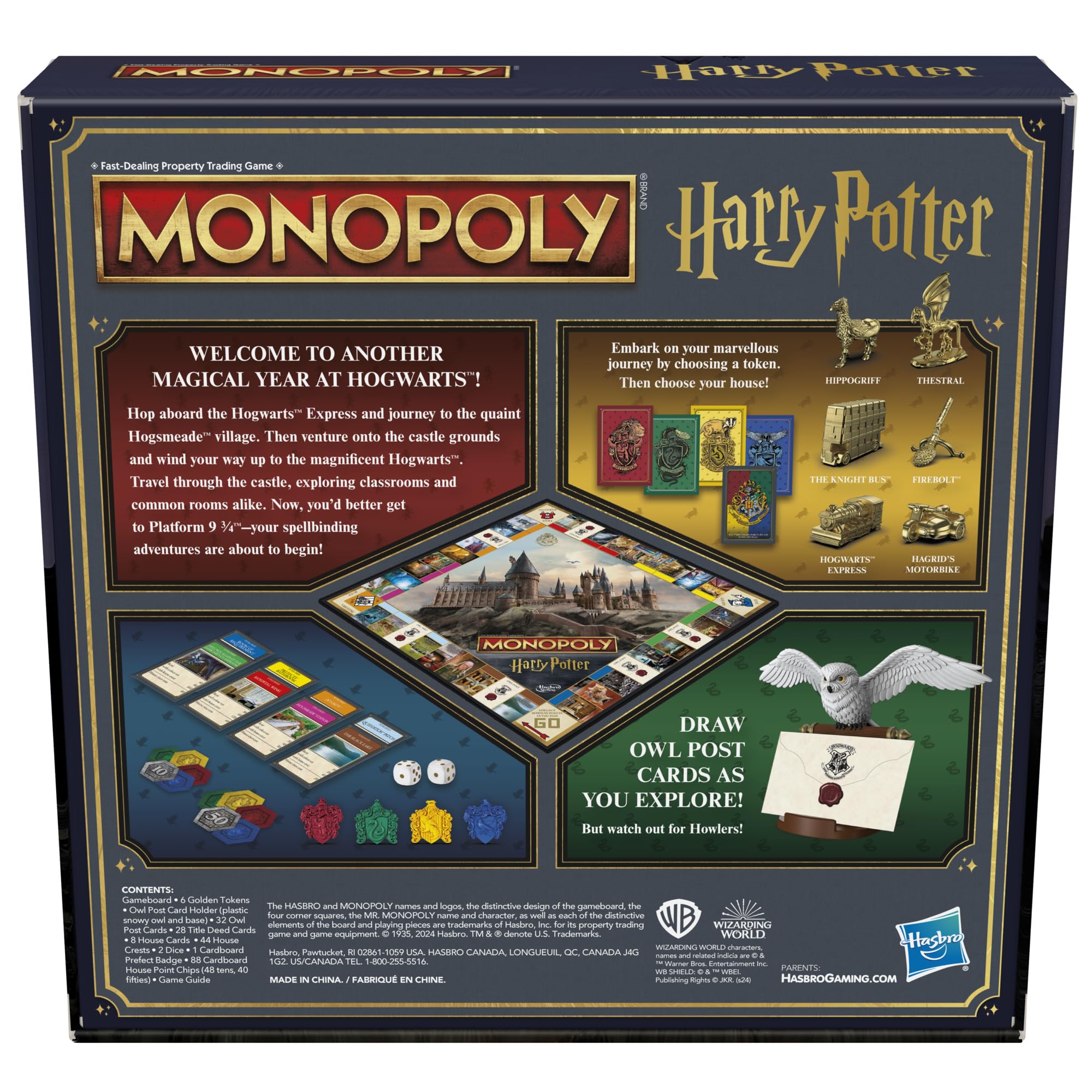 Monopoly Harry Potter Edition Board Game | A Magical Adventure at Hogwarts | Ages 8 and Up | 2 to 6 Players | Family Games | Gifts for Kids and Adults (English) 🍁 All In One Marketplace Canada