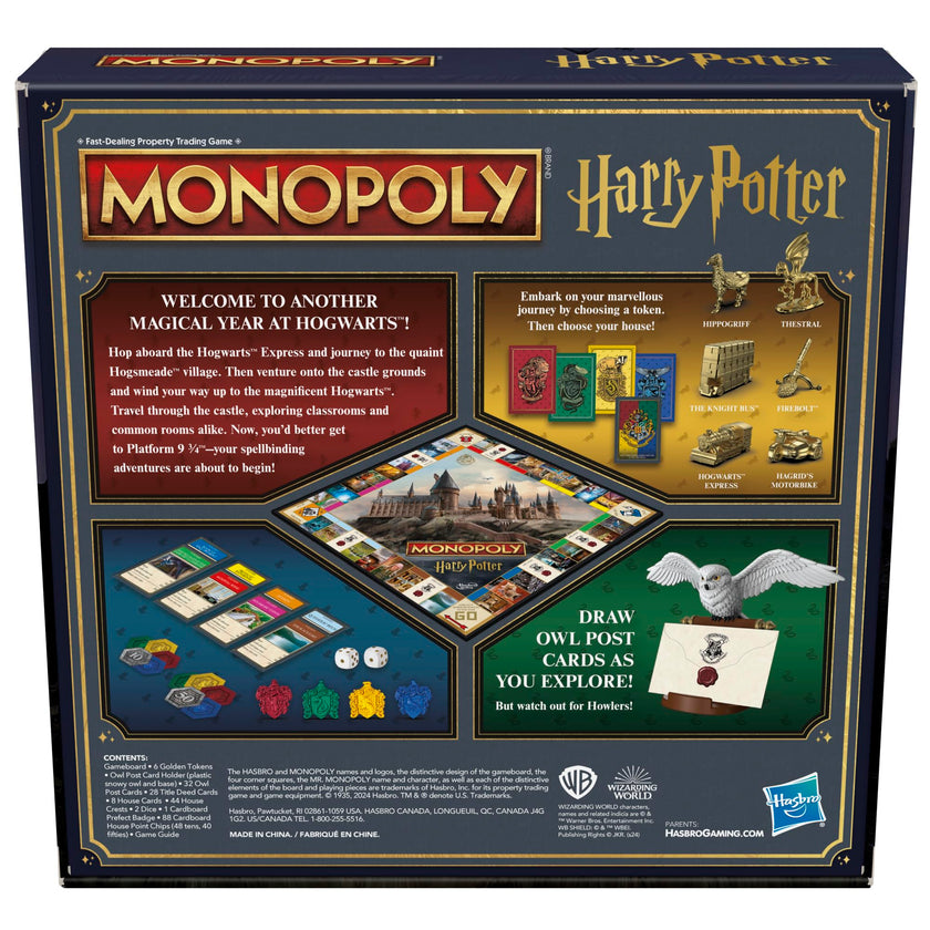 Monopoly Harry Potter Edition Board Game | A Magical Adventure at Hogwarts | Ages 8 and Up | 2 to 6 Players | Family Games | Gifts for Kids and Adults (English) 🍁 All In One Marketplace Canada