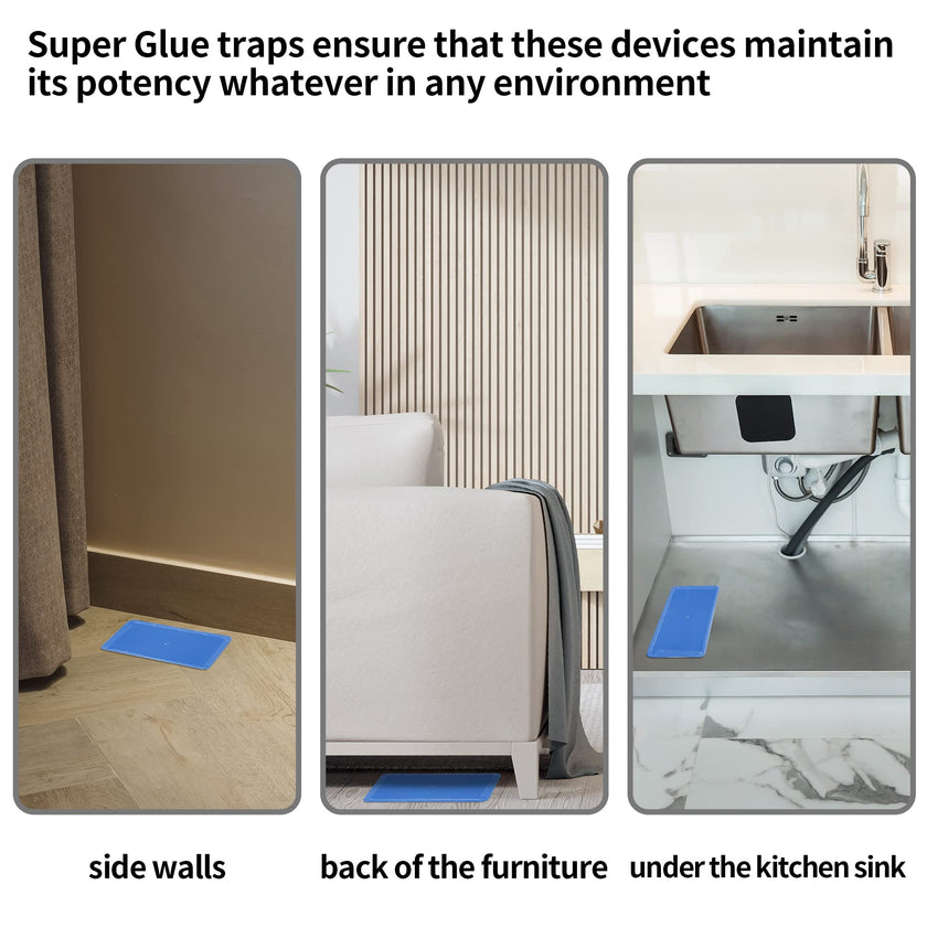 LULUCATCH Mouse Glue Traps 12 Pack, Larger & Heavier Plastic Sticky Glue Traps with Extra-Strong Adhesive for Mice, Rats, Sticky Mouse Trap for Indoor Use, Easy to Set. 🍁 All In One Marketplace Canada
