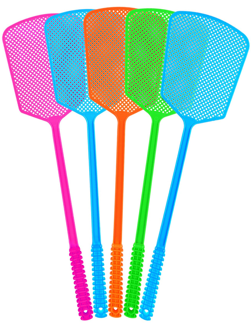Fly Swatter,5 Pack Plastic Heavy Duty Manual Fly Killer, Long Handle Flyswatter, Large Bug Swatters That Work for Indoor and Outdoor 🍁 All In One Marketplace Canada
